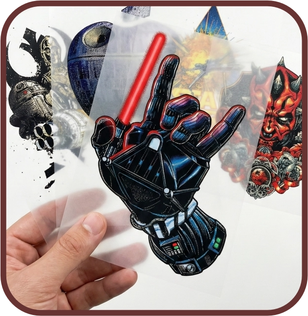 imagen de portada de laminas dtf con diseños listos para aplicar.