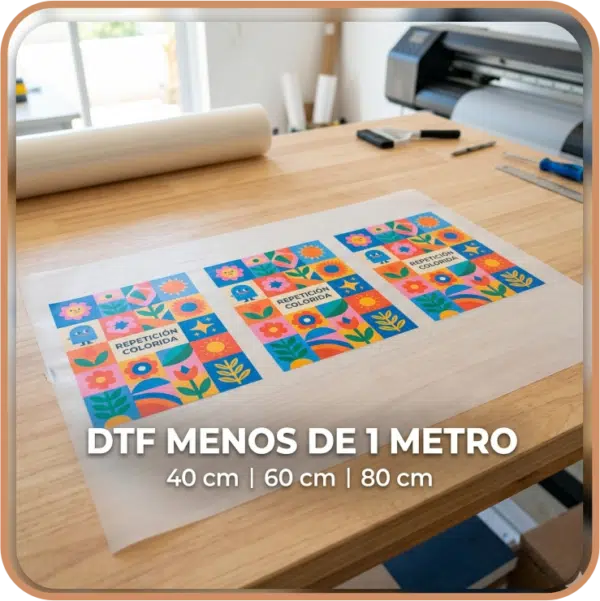 Comprar DTF por centímetros, para cantidades de menos de un metro.